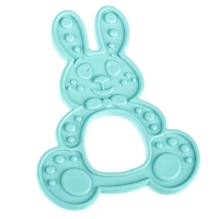 Прорезыватель силиконовый &laquo;Зайка&raquo;, цвет МИКС, КНОПА