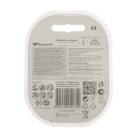 Аккумулятор GP, Ni-Mh, AA, HR6-2BL, 1.2В, 1800 мАч, блистер, 2 шт. Аккумулятор GP, Ni-Mh, AA, HR6-2BL, 1.2В, 1800 мАч, блистер, 2 шт.