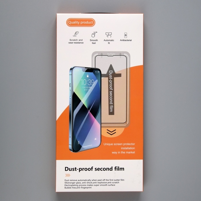 Защитное стекло для iPhone 14 Pro, с рамкой для установки, полный клей, 9H, 0.33 мм Защитное стекло для iPhone 14 Pro, с рамкой для установки, полный клей, 9H, 0.33 мм