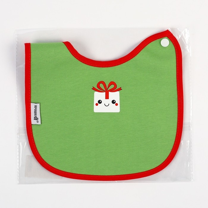 Нагрудник детский новогодний «Happy», на липучке, цвет МИКС, Крошка Я Нагрудник детский новогодний «Happy», на липучке, цвет МИКС, Крошка Я