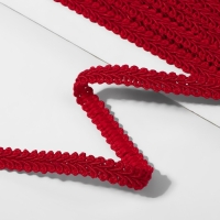 Тесьма декоративная &laquo;Шанель&raquo;, 8 мм, 10 &plusmn; 1 м, цвет красный