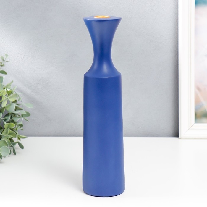 Подсвечник полистоун Подсвечник полистоун "Рьюкан" синий фиолет 30х7,5х7,5 см