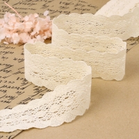 Кружево вязаное, 50 мм &times; 10 &plusmn; 1 м, цвет бежевый