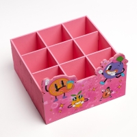 Органайзер для хранения мелочей "Фруктовый" 9 отделений 19х19х12 Органайзер для хранения мелочей "Фруктовый" 9 отделений 19х19х12