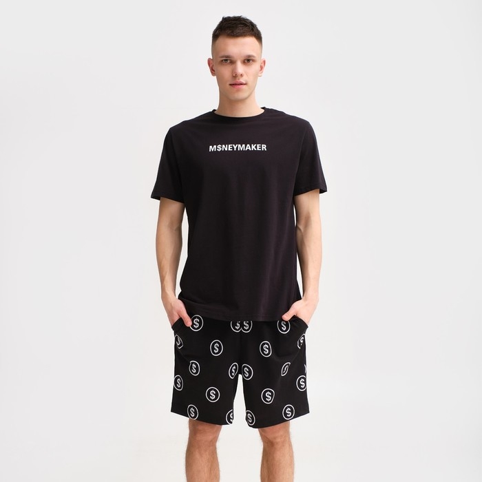 Пижама мужская KAFTAN Пижама мужская KAFTAN "Moneymaker" размер 48, черный