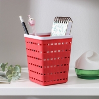 Корзина для хранения Доляна &laquo;Течение&raquo;, квадратная, 9&times;11,5 см, цвет серый