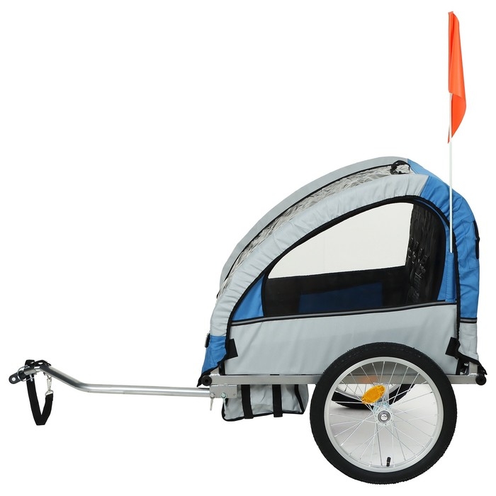 Велоприцеп, цвет сине-серый Велоприцеп, цвет сине-серый