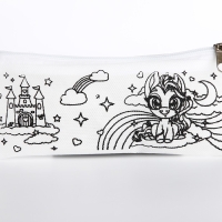 Набор для творчества: Пенал раскраска &laquo;Единорог&raquo;, фломастеры 6 цветов