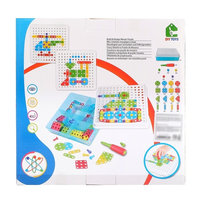 Конструктор &laquo;Болтовая мозаика: Транспорт&raquo;, с отвёрткой и основанием, 96 деталей