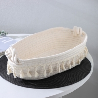 Корзина для хранения плетёная ручной работы LaDо́m &laquo;Вилена&raquo;, 38&times;22&times;12 см, цвет белый