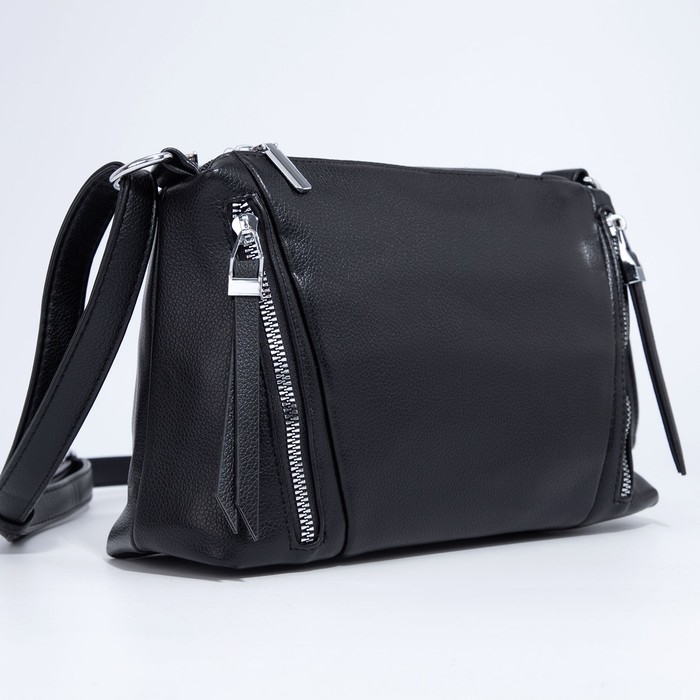 Сумка кросс-боди на молнии, цвет чёрный Сумка кросс-боди на молнии, цвет чёрный