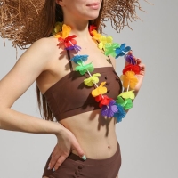 Ожерелье гавайское «Пушистик», многоцветное Ожерелье гавайское «Пушистик», многоцветное