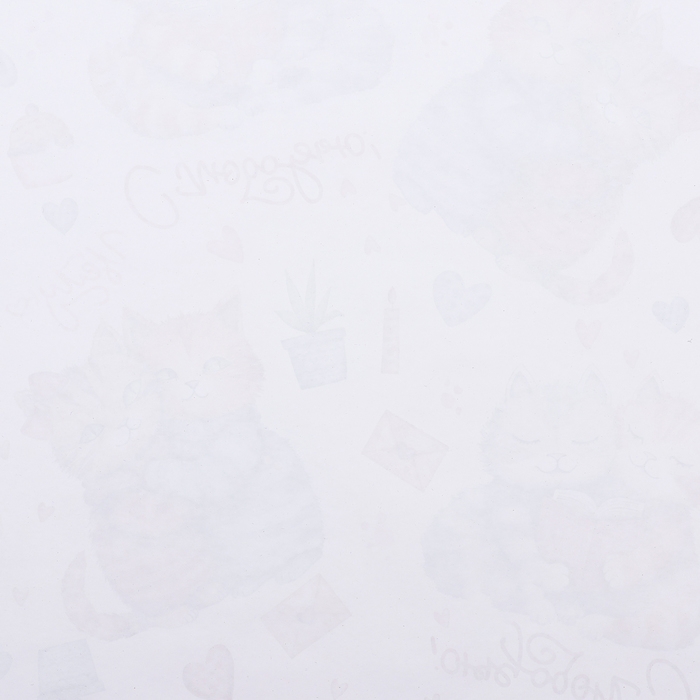 Бумага упаковочная, глянцевая  "С любовью", 70 х 100 см, 1 лист