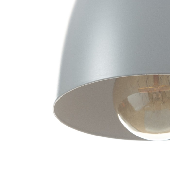 Светильник BayerLux Подвес "Овал" 1x40Вт E27 серый 14х14х18-98 см