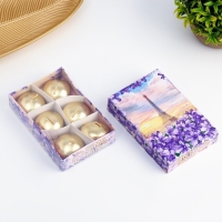 Набор свечей "Овал", 6 штук, золотистая, 4&times;2см