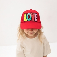 Кепка для девочки MINAKU "LOVE" цвет красный, р-р 52 Кепка для девочки MINAKU "LOVE" цвет красный, р-р 52