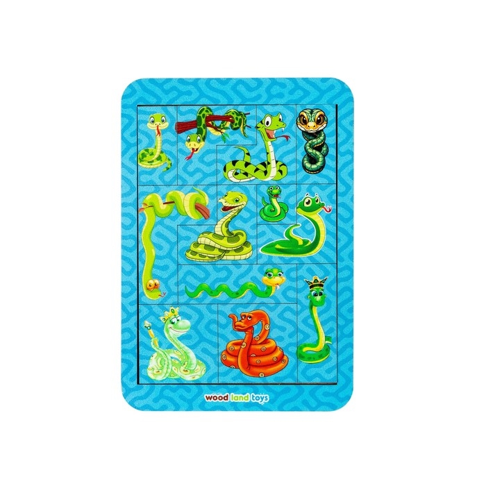 Тетрис &laquo;Весёлые змейки&raquo;, А5, 12 дет.