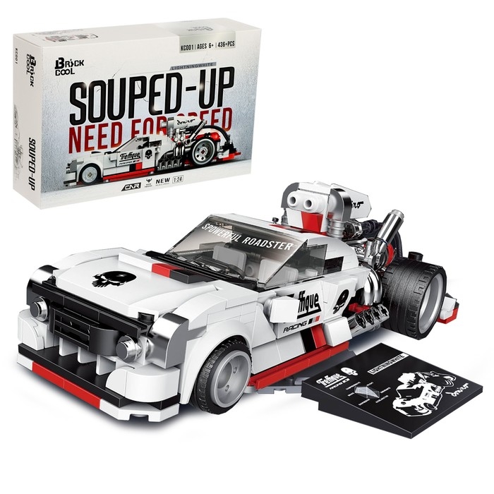 Конструктор Гонка «Белая молния», 436 деталей Конструктор Гонка «Белая молния», 436 деталей