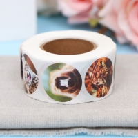 Наклейки в рулоне "Зверюшки",500 шт,2,5 х 2,5 см Наклейки в рулоне "Зверюшки",500 шт,2,5 х 2,5 см