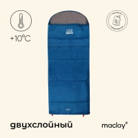 Спальный мешок maclay camping comfort summer, одеяло, 2 слоя, левый, 220х90 см, +10/+25&deg;С