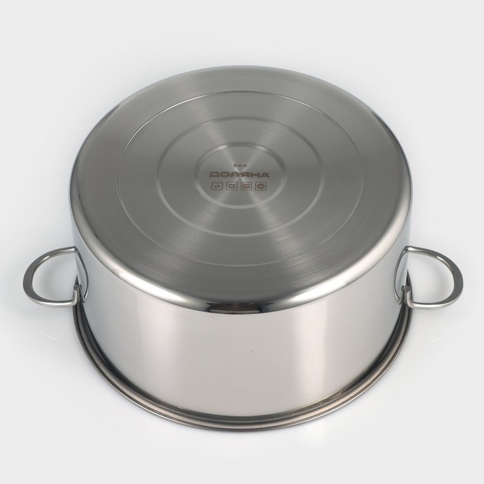 Кастрюля из нержавеющей стали «Грейт», 9 л, индукция Кастрюля из нержавеющей стали «Грейт», 9 л, индукция