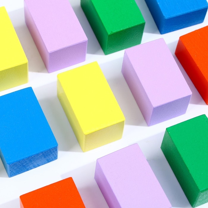 Конструктор деревянный &laquo;Строительный набор. Радужный&raquo;