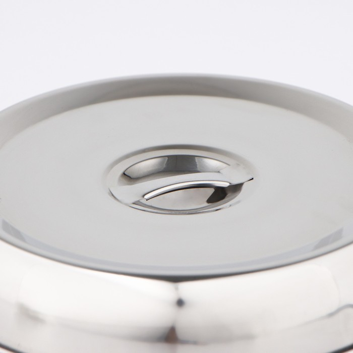 Крышка-Клош из нержавеющей стали, 24&times;24&times;4 см, круглая