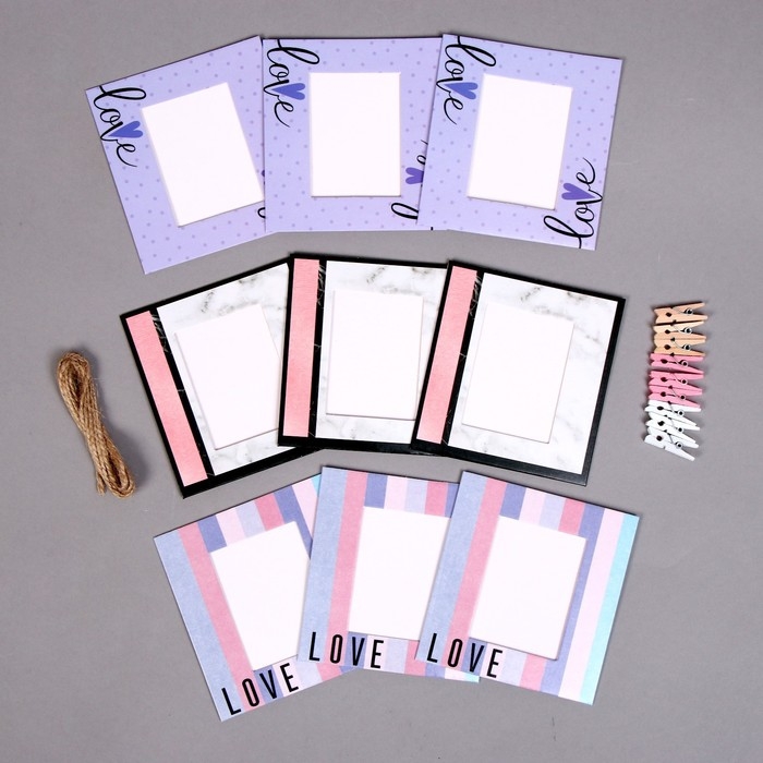 Набор фоторамок на прищепках &laquo;Романтичные&raquo;