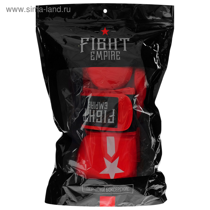Перчатки боксёрские детские FIGHT EMPIRE, красные, размер 16 oz
