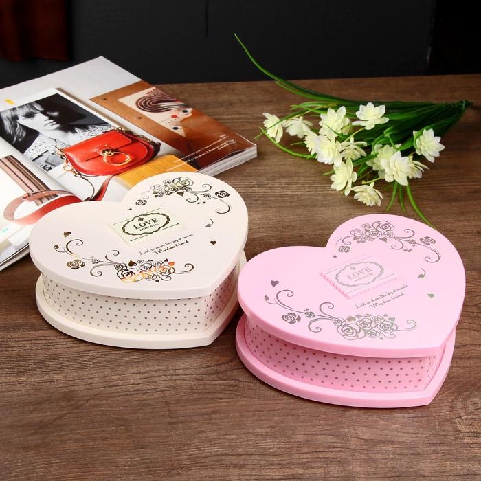 Шкатулка музыкальная механическая Шкатулка музыкальная механическая "Сердце с золотыми узорами" 6,5х19,5х16 см