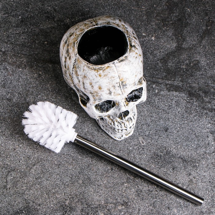 Подставка под ёрш Подставка под ёрш "Череп" 16х15х22см (ершик н/сталь)