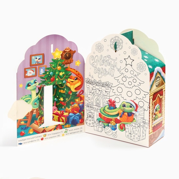 Сладкий подарок &laquo;Сказочный дом&raquo;: шоколадные конфеты с раскраской, 500 г.
