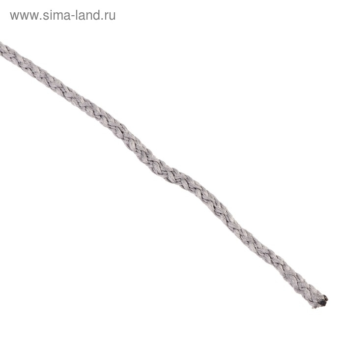 Шнур для вязания "Классик" без сердечника 100% полиэфир ширина 4мм 100м (св.серый)