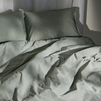Пододеяльник SL Home "Деним" 200*220 см, цв.оливковый, 100% жатый хлопок