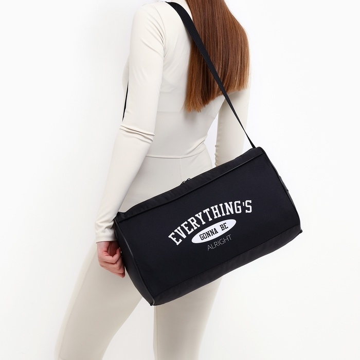 Сумка спортивная, 40 см х 24 см х 21 см, цвет чёрный Сумка спортивная, 40 см х 24 см х 21 см, цвет чёрный