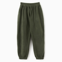 Брюки для девочки MINAKU: Fleece Soft, цвет зелёный, рост 146 см