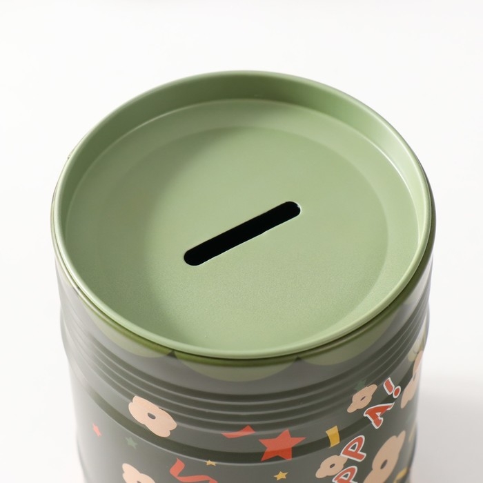 Копилка металл банка "Веселые праздники" МИКС 9х9х12,4 см