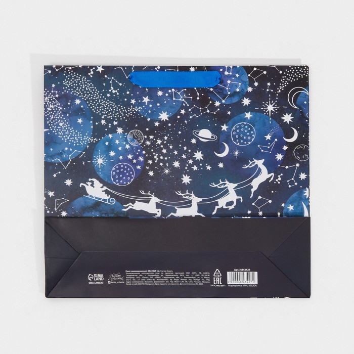 Пакет подарочный новогодний ламинированный «Волшебная ночь», M 30 х 26 х 9 см, Новый год Пакет подарочный новогодний ламинированный «Волшебная ночь», M 30 х 26 х 9 см, Новый год