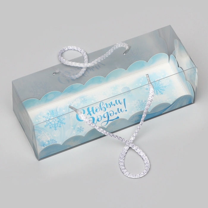 Кондитерская упаковка под рулет "С Новым годом!", 22,5 х 7,8 х 7,8 см