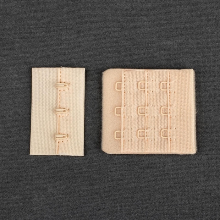 Застёжка для бюстгальтера, 3 ряда 3 крючка, 4,6 &times; 2,7 см, 4,6 &times; 5 см, 10 шт, цвет бежевый