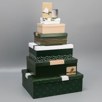 Набор коробок 15 в 1, упаковка подарочная, &laquo;Эко&raquo;, 12 х 7 х 4 см - 44 х 31 х 15 см