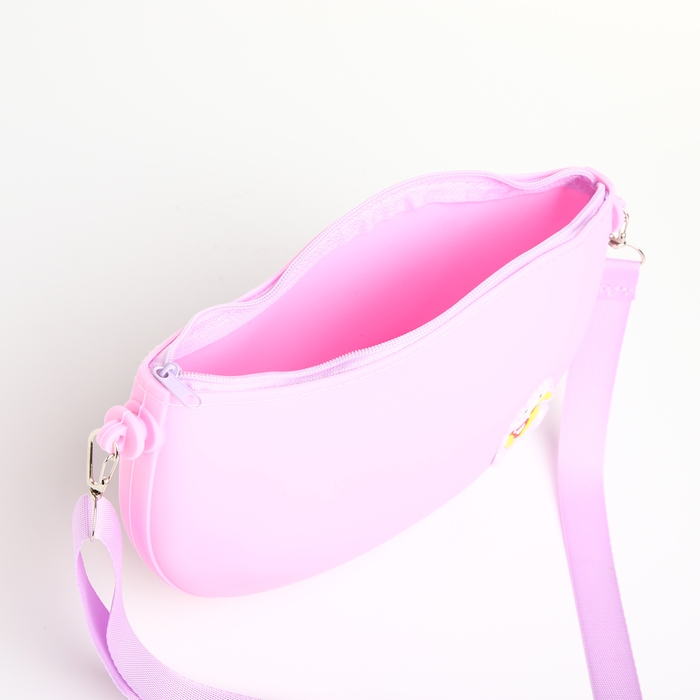 Сумка детская для девочки на молнии, цвет розовый