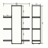 Тумба для ванной комнаты "Мини" под раковину, 70 х 48 х 15 см