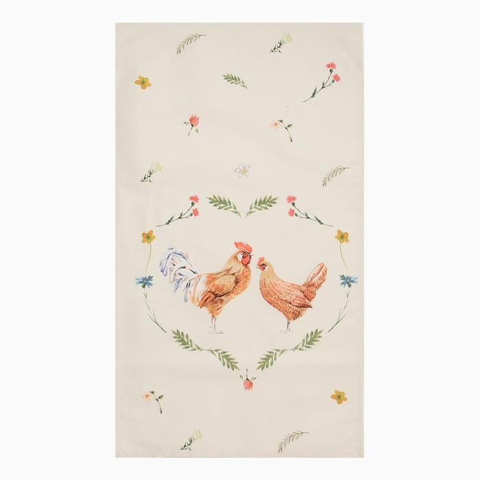 Полотенце Полотенце "Этель" Hen love 40х73см, 100% хл, саржа 190 г/м2