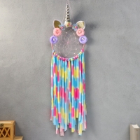 Ловец снов "Золотой единорог"МИКС цветные ниточки 70х20 см Ловец снов "Золотой единорог"МИКС цветные ниточки 70х20 см