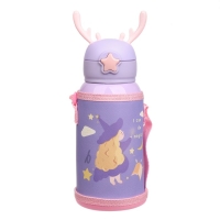 Термос, 500 мл, Детский "Девочка", с кружкой, два вида крышек, сохраняет тепло до 6 ч Термос, 500 мл, Детский "Девочка", с кружкой, два вида крышек, сохраняет тепло до 6 ч