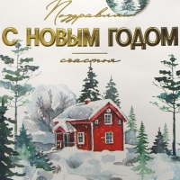 Пакет подарочный новогодний ламинированный вертикальный, конгревное тиснение «С Новым годом», ML 23 х 27 х 11.5 см, Новый год Пакет подарочный новогодний ламинированный вертикальный, конгревное тиснение «С Новым годом», ML 23 х 27 х 11.5 см, Новый год