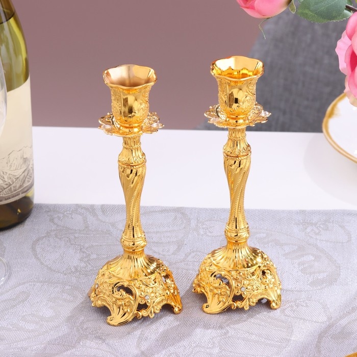 Набор из 2 подсвечников, 7 х 7 х 19 см Набор из 2 подсвечников, 7 х 7 х 19 см