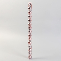 Набор шаров пластик d-3 см, 15 шт "Диско глянец" розовый