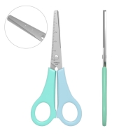 Ножницы детские ErichKrause Joy Pastel, 13.5 см, с закруглёнными концами лезвий и линейкой, блистер, МИКС